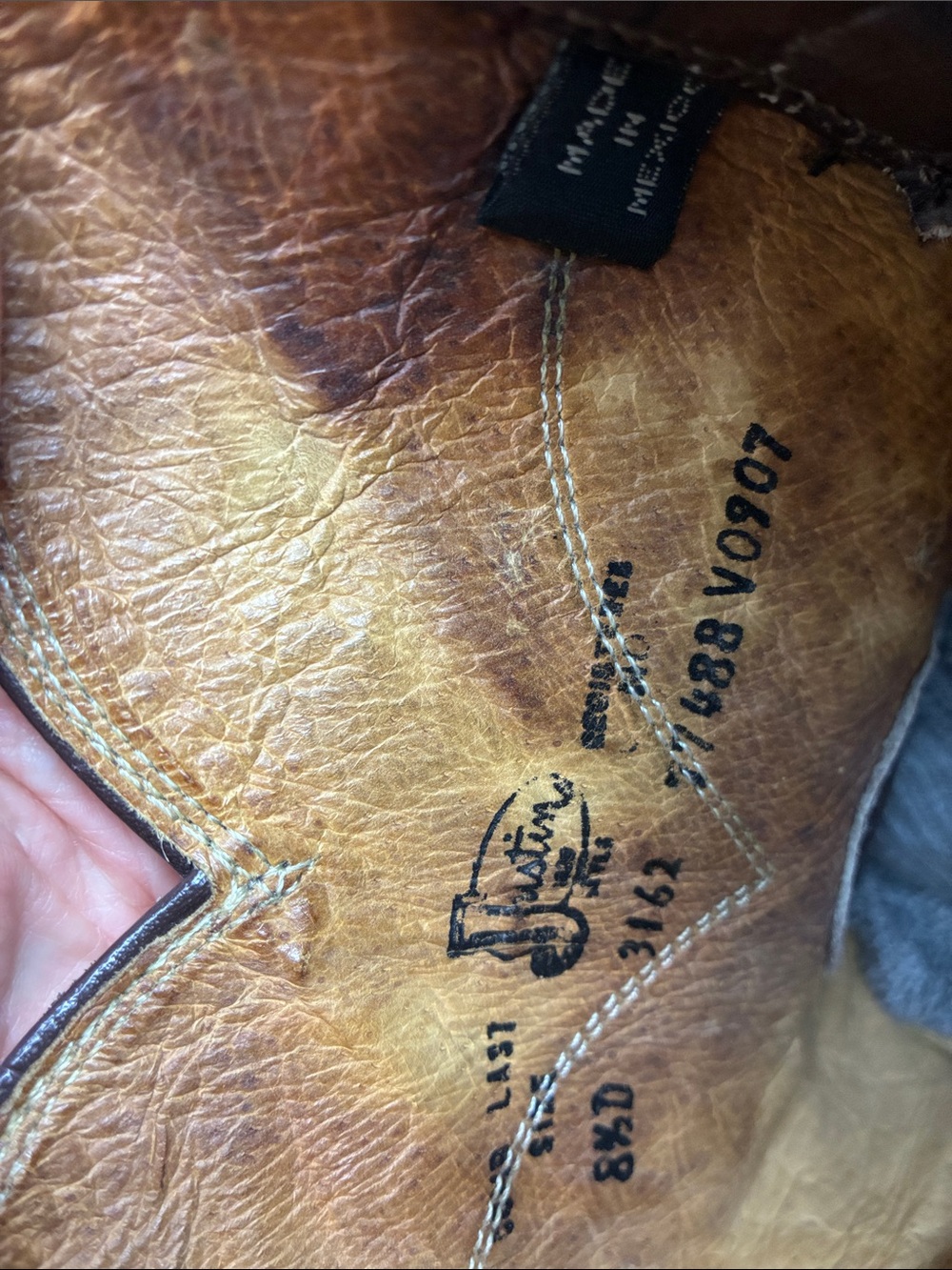 Justin Boots Classic Roper Jackson 3162 Dark Brown Mens Size 8.5 D Western Rodeo - Picture 13 of 16